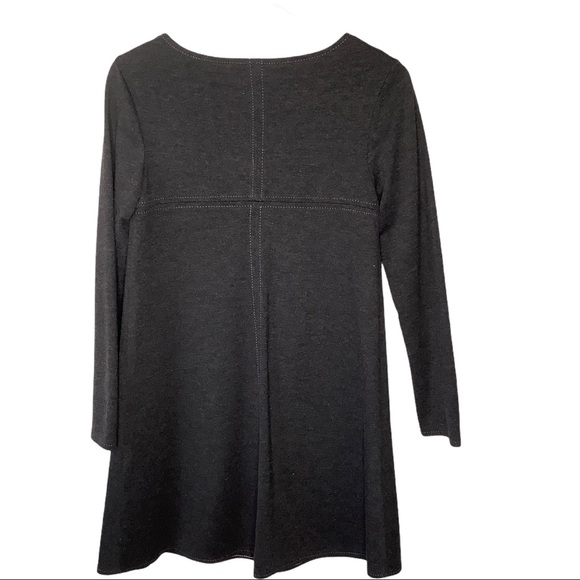 STUDIO M Charcoal Crew neck A-Line Dress Size M - Picture 2 of 8